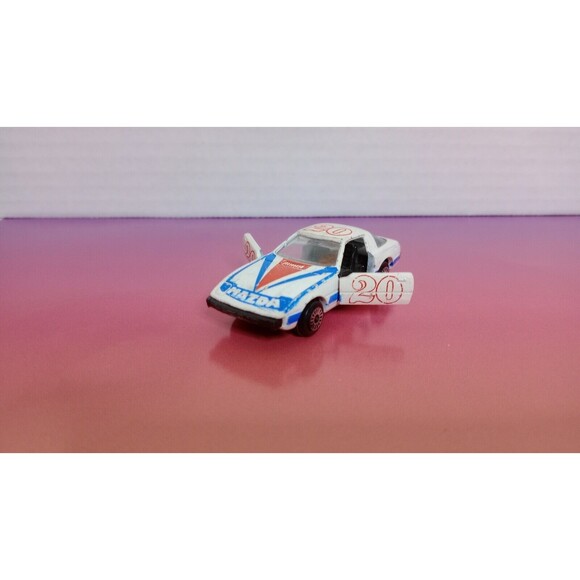 Vintage Zylmex Zee Toys White Mazda RX-7 #20 Racecar 1/64 Diecast Car P372 - Picture 1 of 8